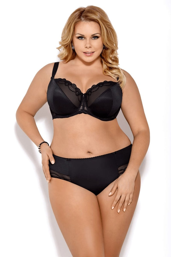 Supportive Plus Size Lace Bra, WiesMANN, Size: 32H-42B, Color: Black