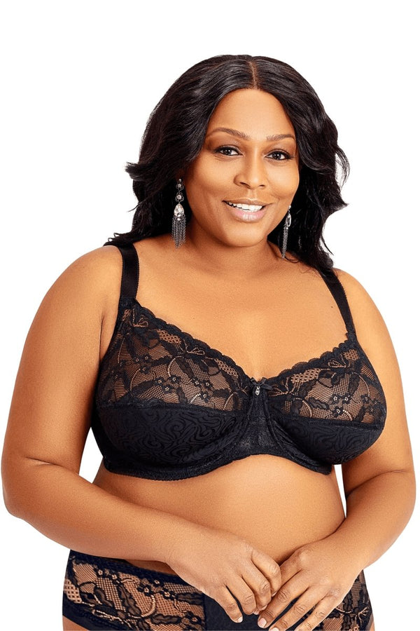 Sexy Lace Support Gather Bralettes, Anti Saggy Breasts Bra, Full Coverage  Support Bra (Black,Medium) at  Women's Clothing store