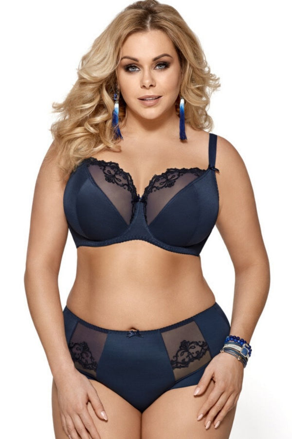 BLUE LACE BRA BLUE TATTOO UNDERWIRE SOFT