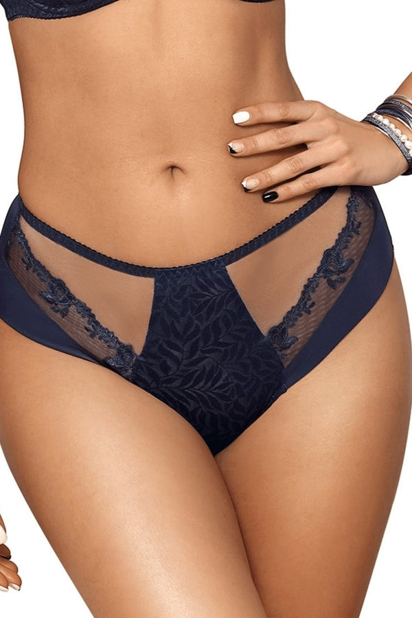 High Leg Lace Panties Black