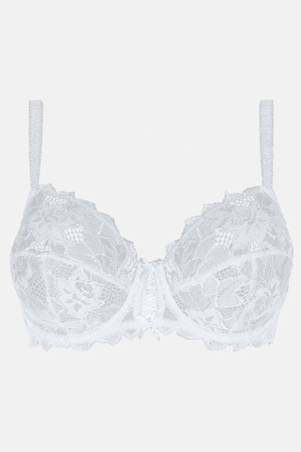 Plus Size & Wide Straps, Gorsenia Lace Bra, Size: 44F - 50C, Color: White