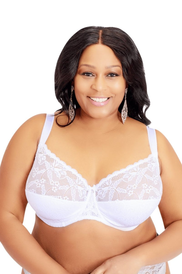 Lace Plus Size ABCDE Cup Underwear Women Bras Three Quarter Top