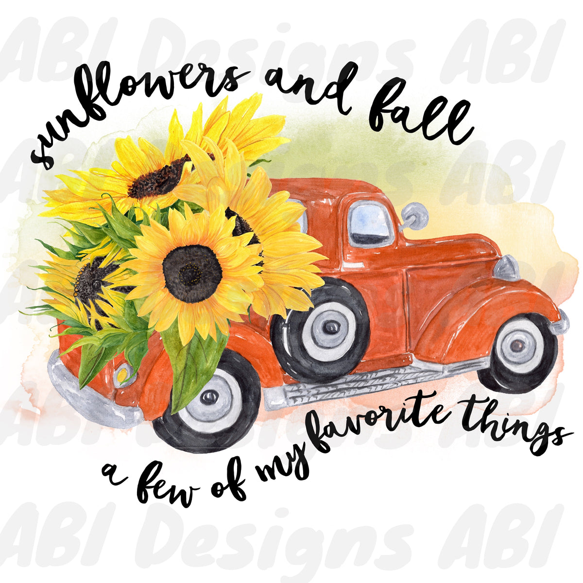 Sunflowers and fall- Sublimation – ABI Designs Transfers ...