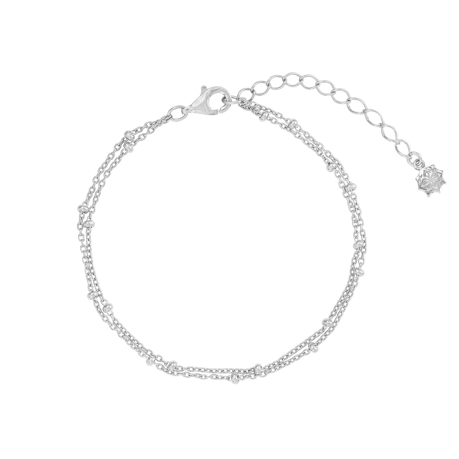 Double row dotty chain bracelet