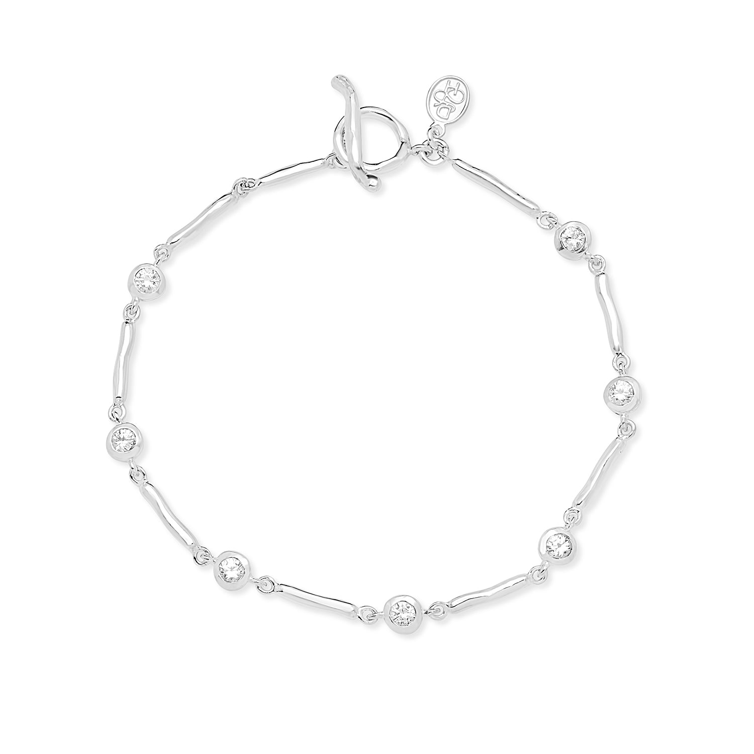 White Sapphire Dewdrops Link Bracelet