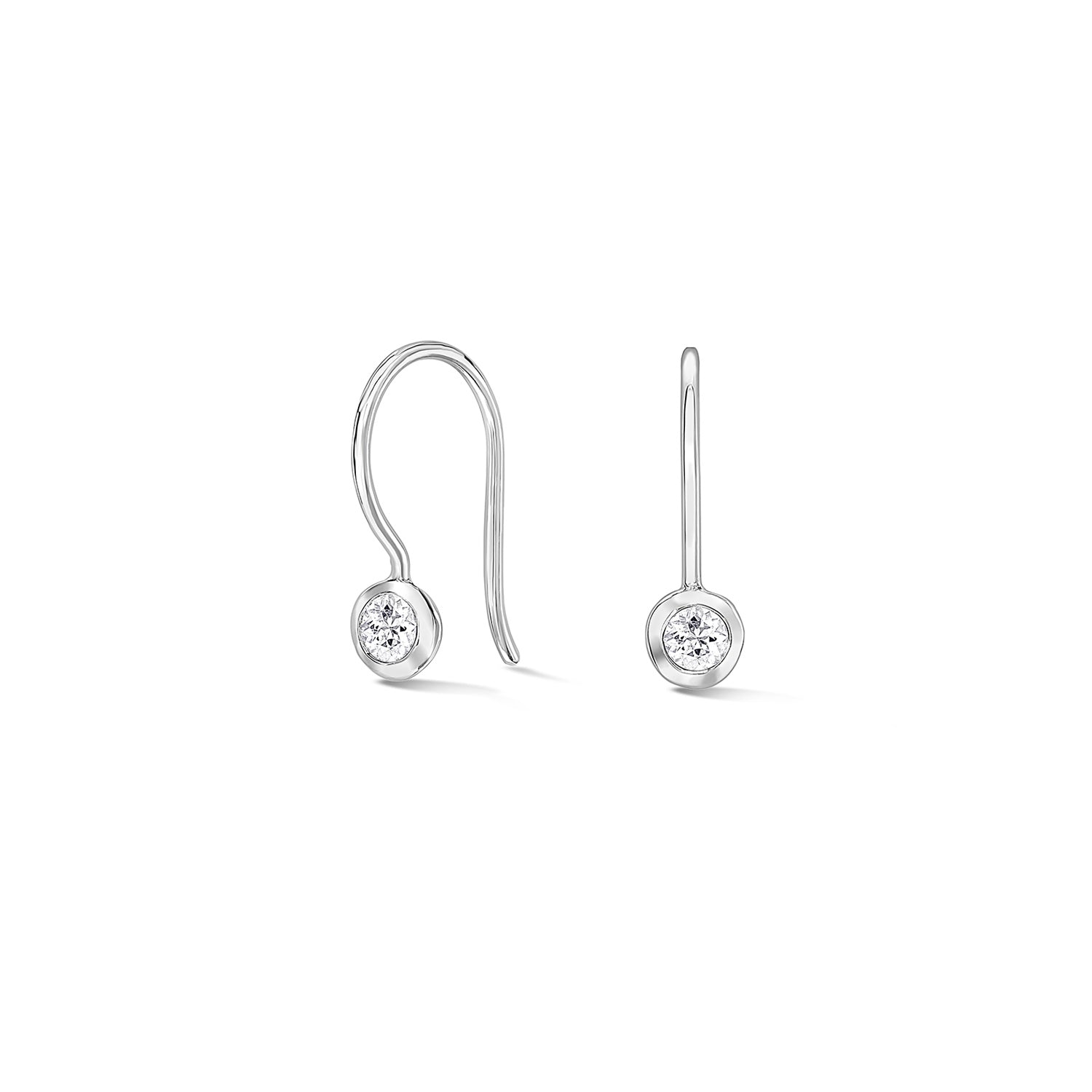 Image of White Sapphire Dewdrop Earrings