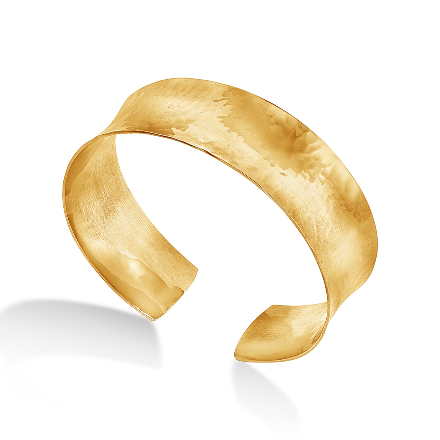 Image of 9k Gold Hammered Concave Cuff