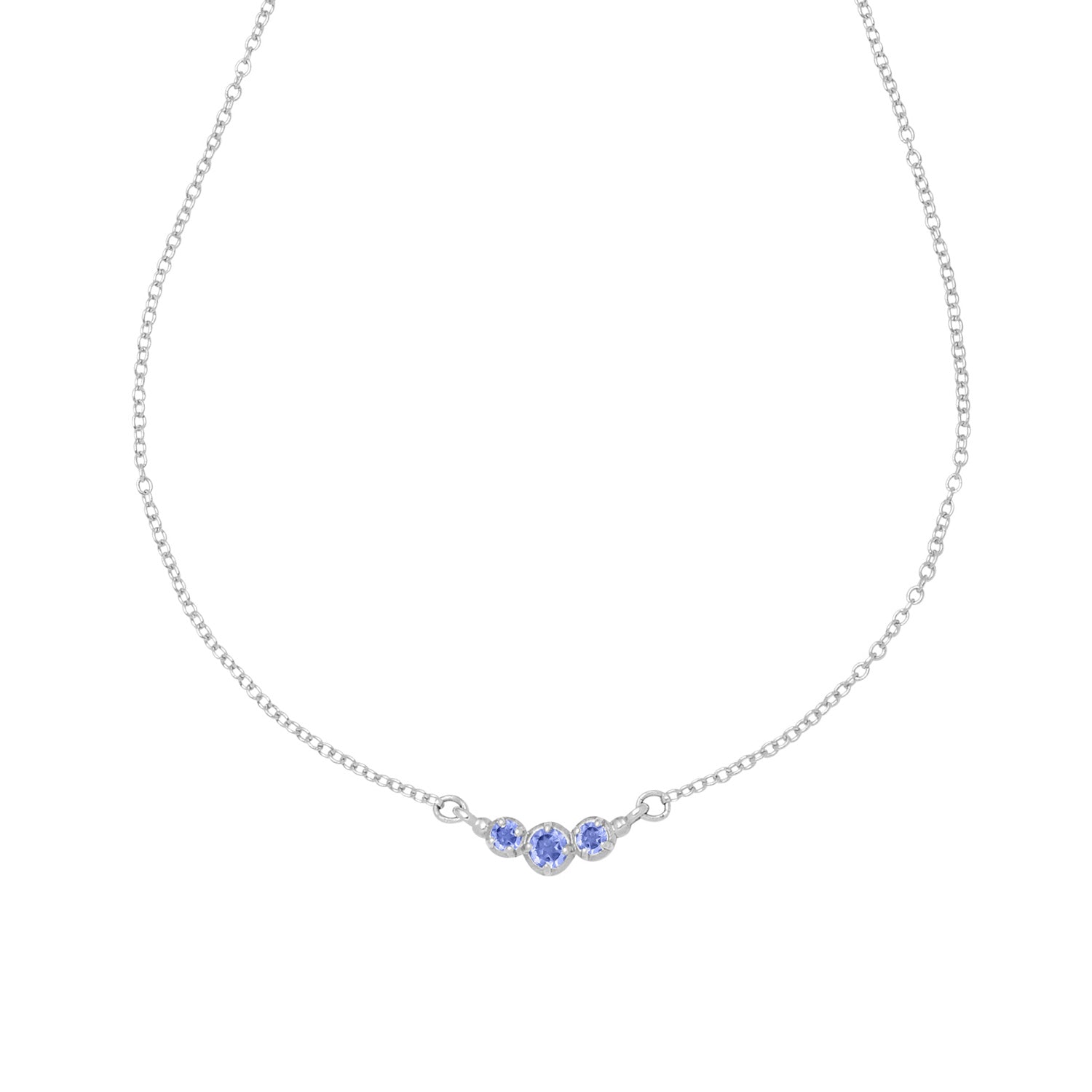 14k Stargazer Trio Tanzanite Pendant