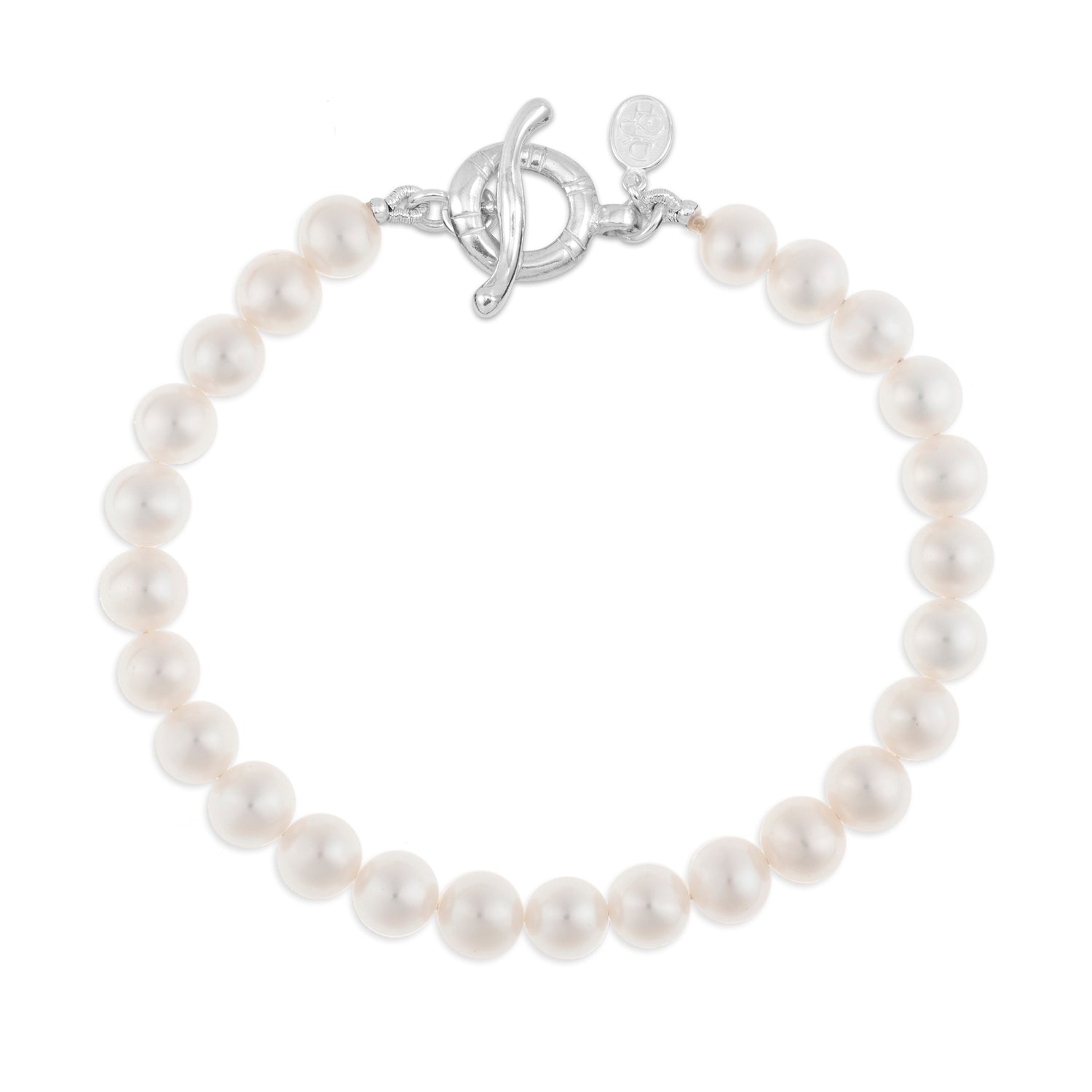 Image of Men's White Pearl Bracelet