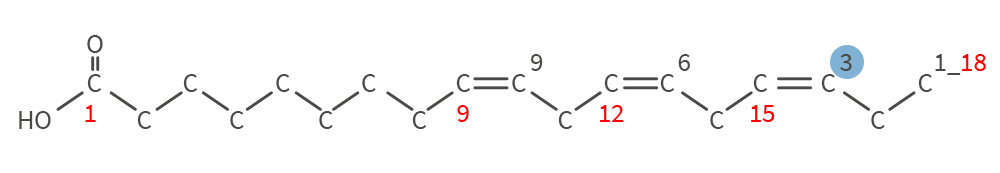 Strukturformel-Omega-3-Fettsäuren