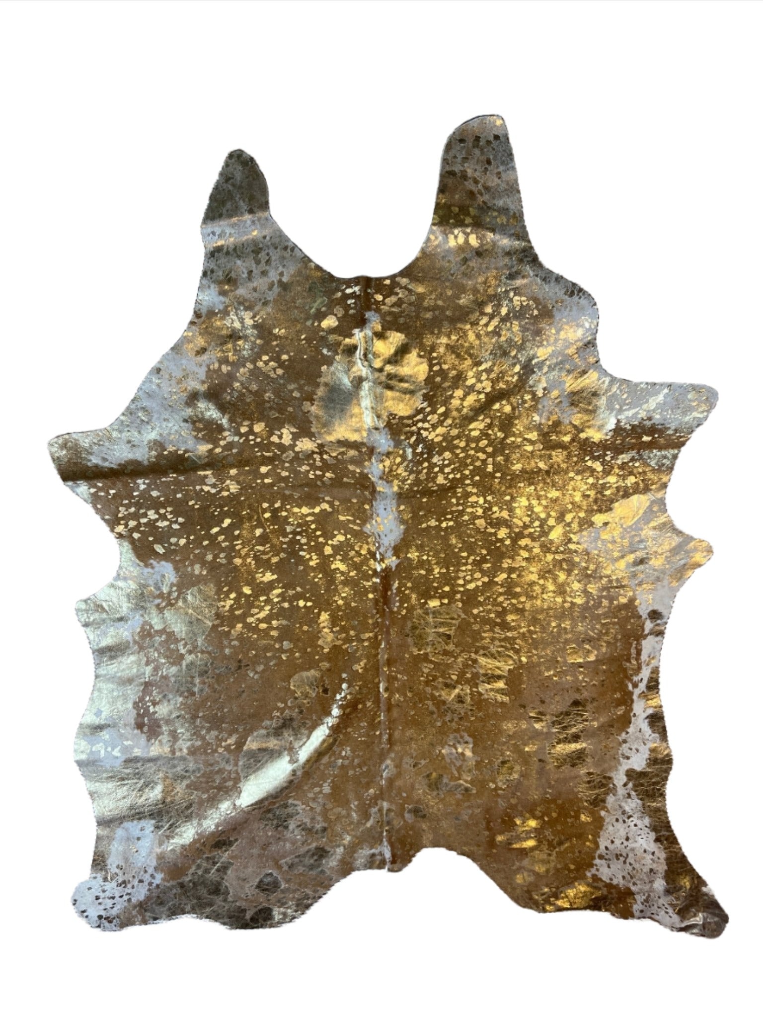 Devore Beige Gold 6.8x7.8 Medium Cowhide Rug