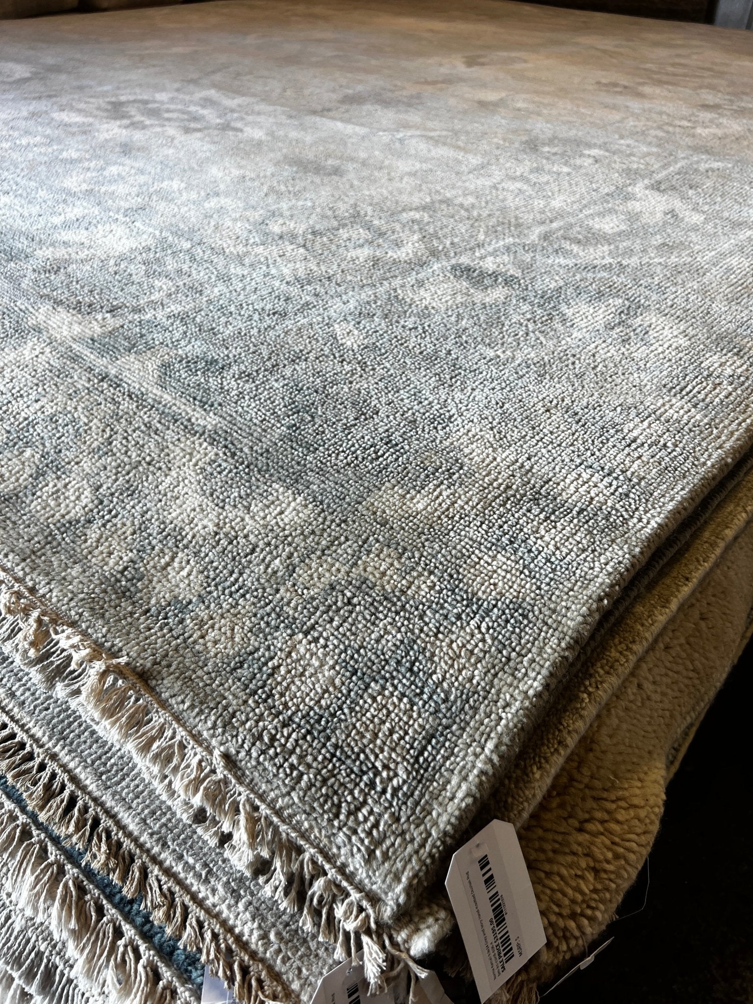 Donatella 10x13.9 Light Grey & Grey Oushak – Banana Manor Rug