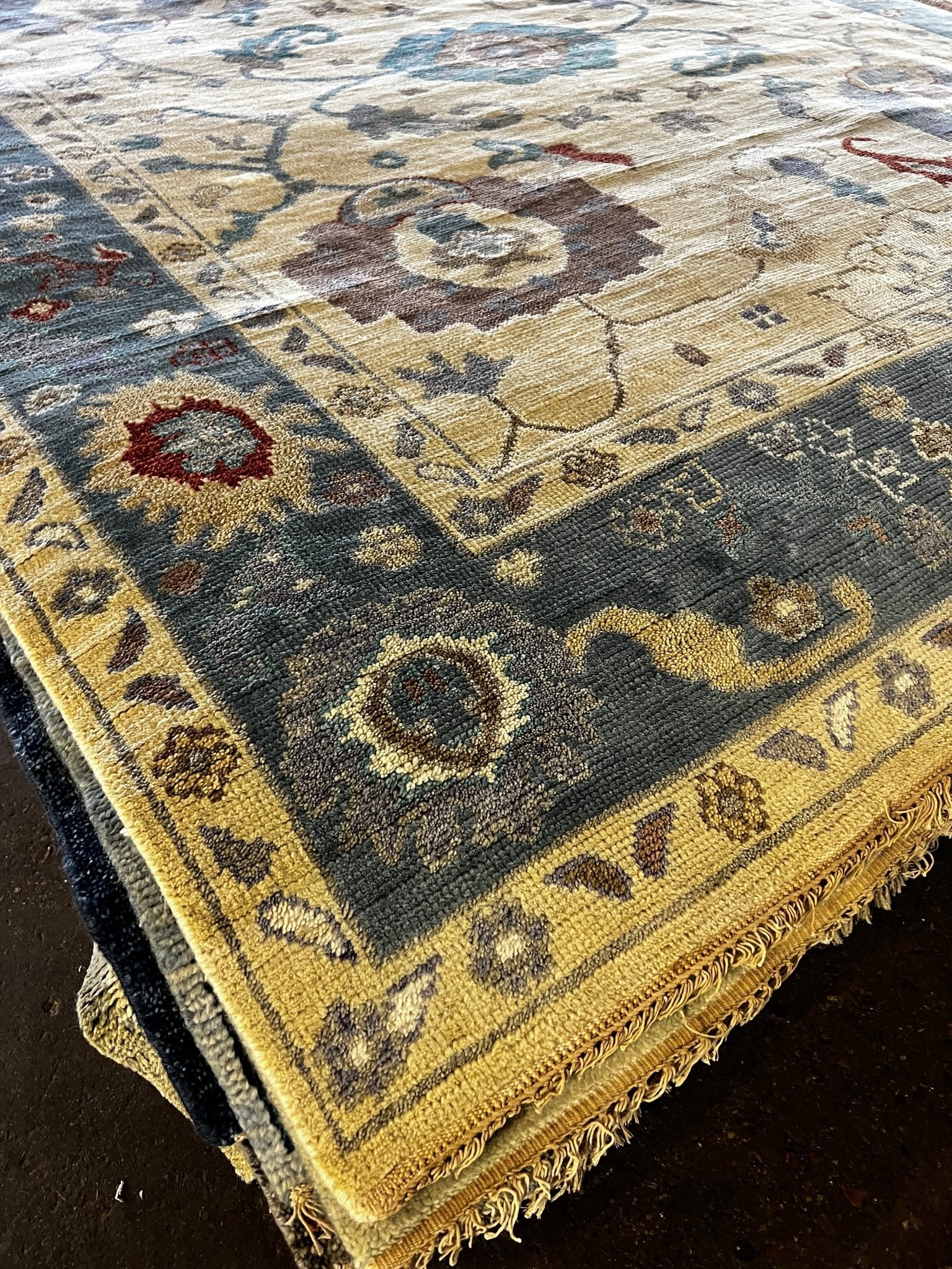 Alice Roberts Light Rust And Ivory Hand-Knotted Oushak Rug
