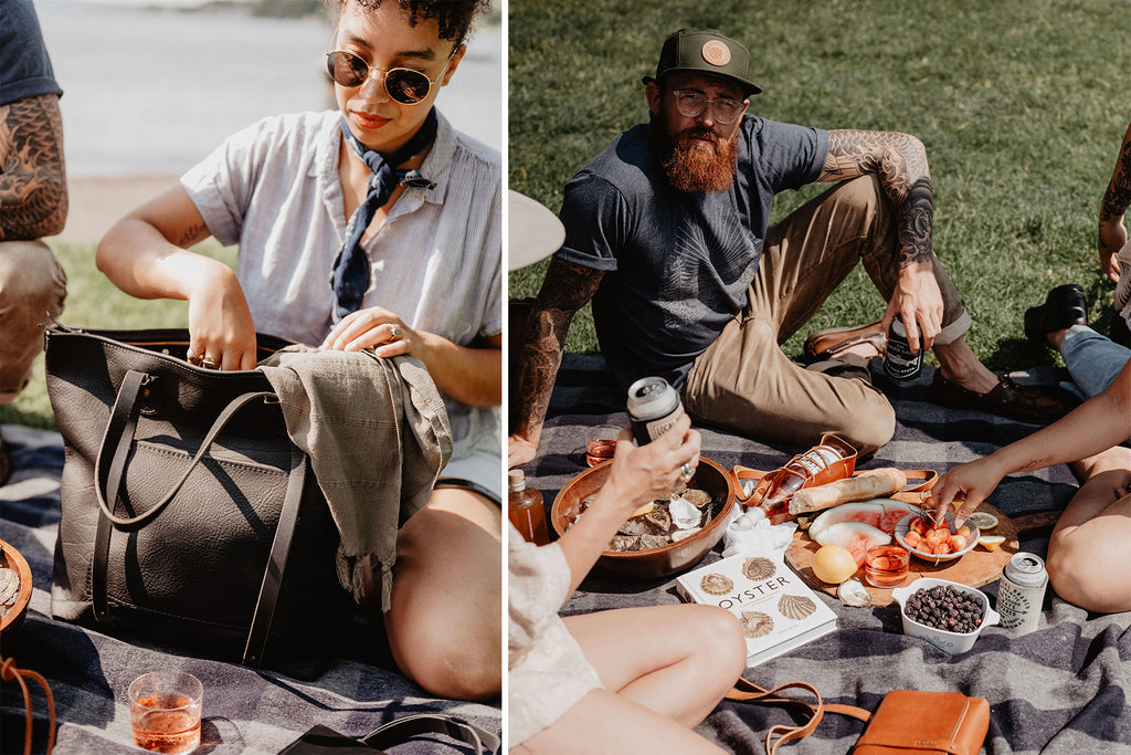 Picnic scene with The Local Branch leather goods