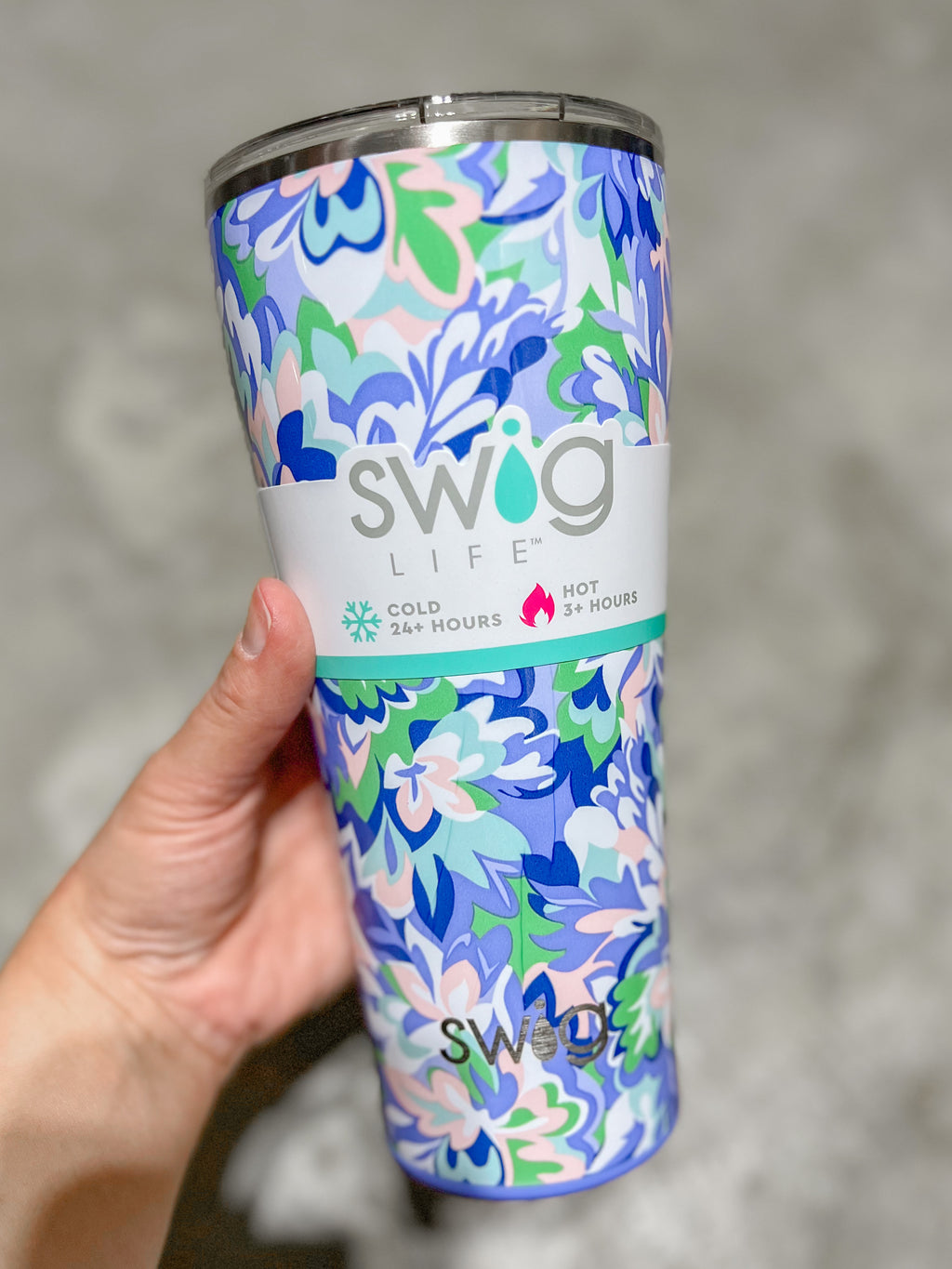 Swig Morning Glory Stainless Steel Travel Mug, 18 oz. - Insulated