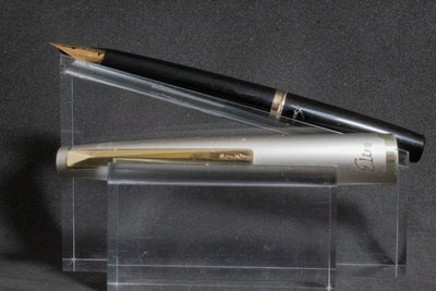 Pilot Elite Black & Silver Pocket Fountain Pen 18K Gold F nib