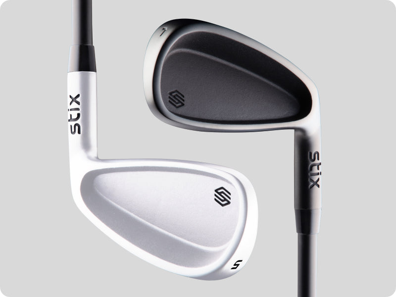 Black and silver Stix golf irons