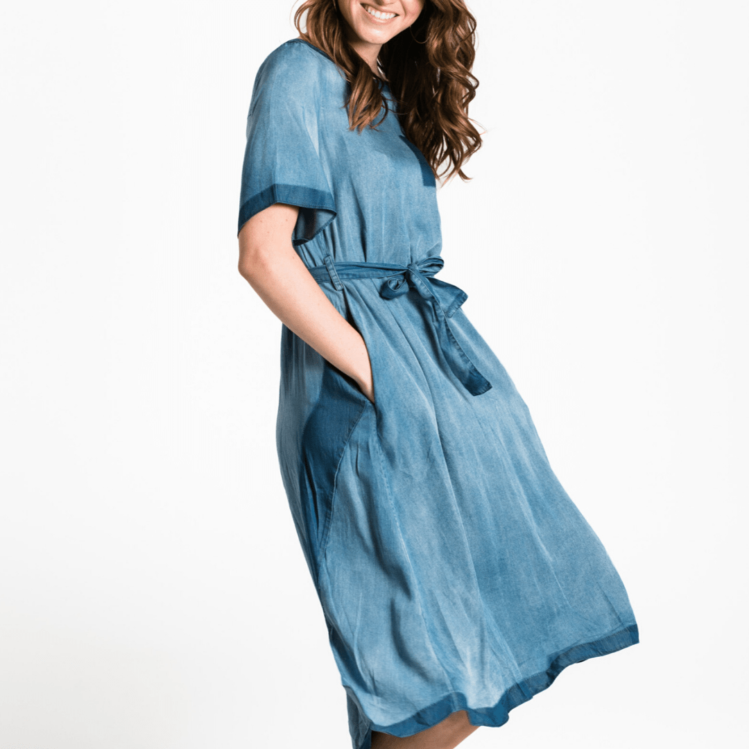 dark wash denim dress