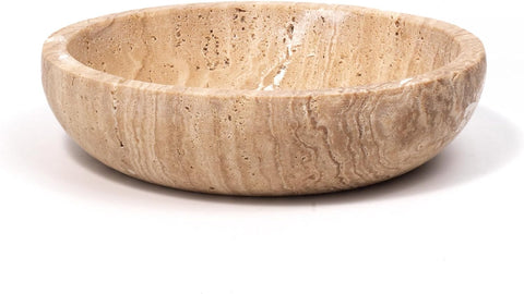 textured travertine home accent bowl