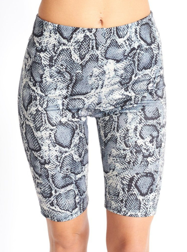 snake biker shorts