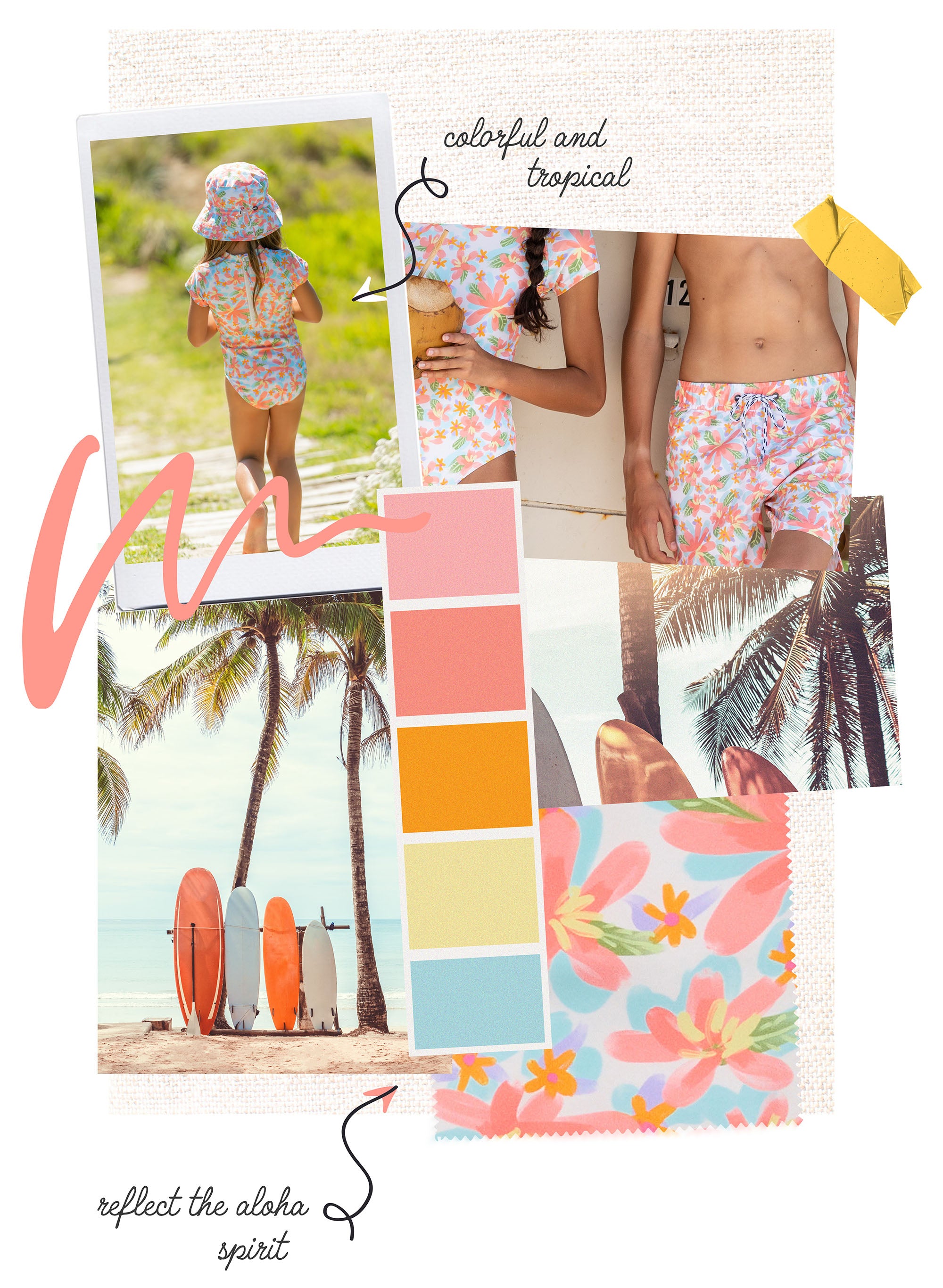 Hawaiian Luau Mood Board - Resort '24 Collection
