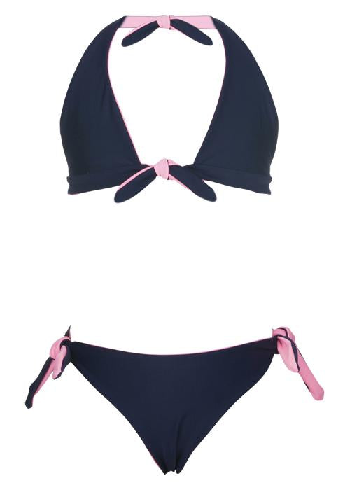 Navy/Ballet Pink Reversible Bikini
