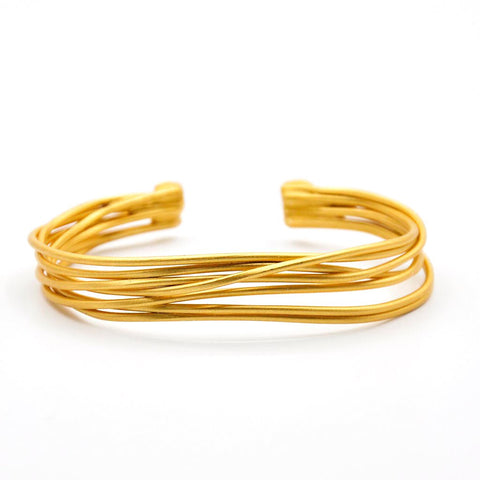 twisted wire branch gold bracelet