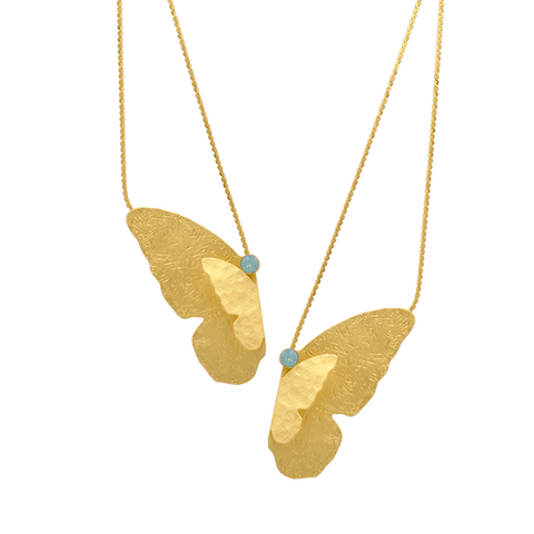 gold butterfly necklace