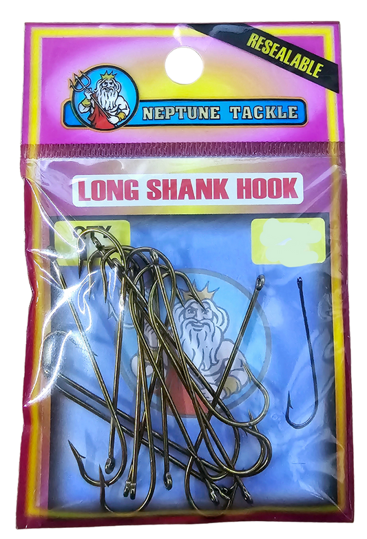 Neptune Tackle Long Shank Snelled Hooks 45 Pack