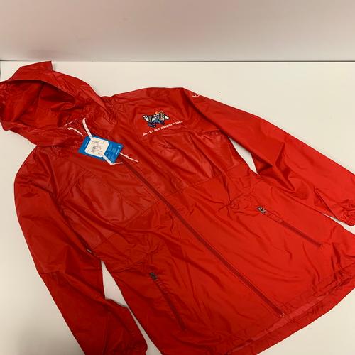 red columbia rain jacket