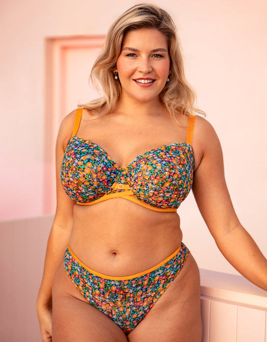 Buy Curvy Kate Yellow Mango Lace Daze Balcony Bra from Next Luxembourg