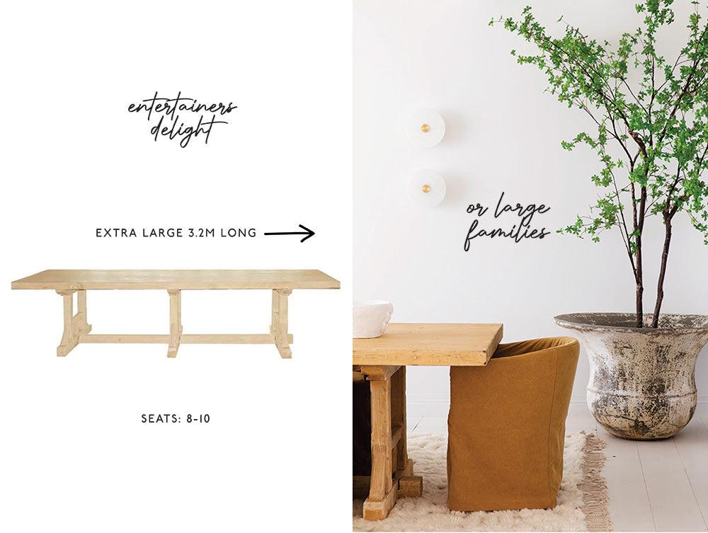 three birds feature st barts banquet dining table
