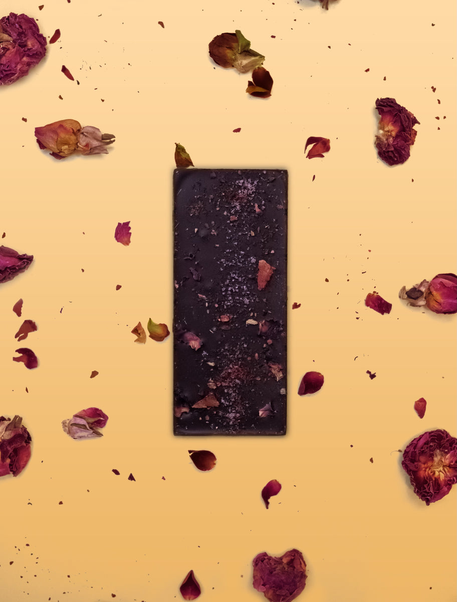 ROSE PETAL | ROSE SUGAR 60% DARK CHOCOLATE BAR