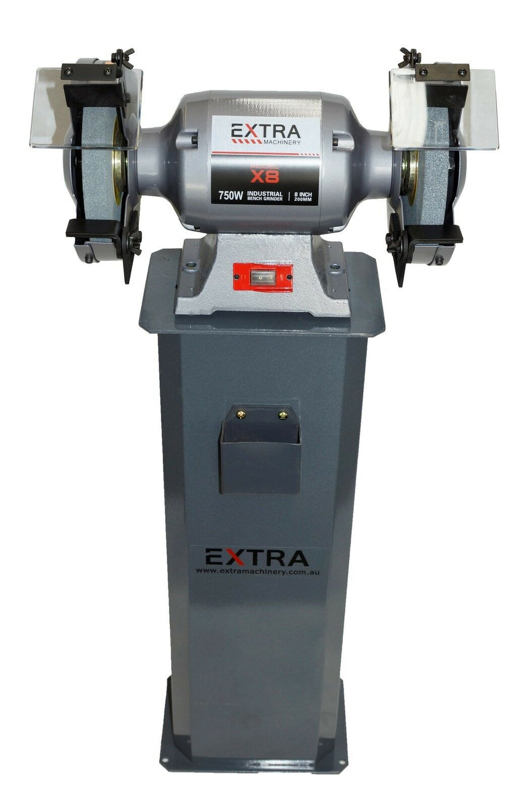Industrial Bench Grinder X8 750w 200mm X 25mm Wheel With Pedestal St Extra Machinery Pty Ltd