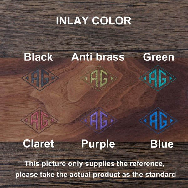 inlay color options for wedding ring box