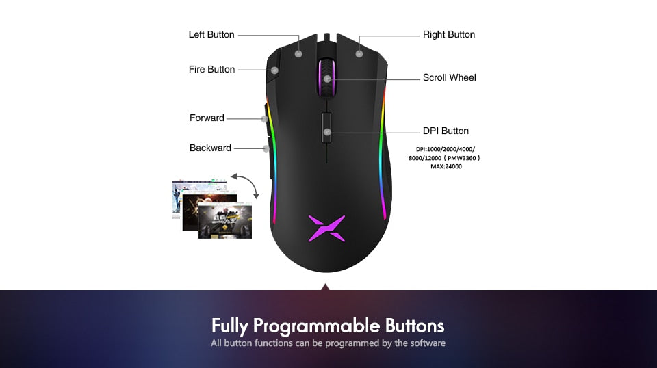 magic eagle gaming mouse instructions