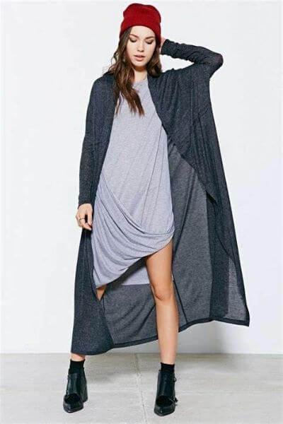 Cardigan gris robe