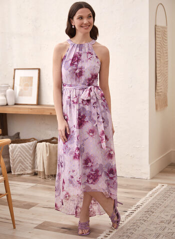 robe-fleurie-mauve-femme