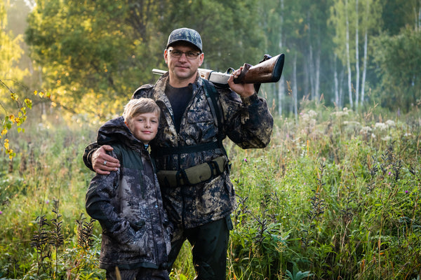 father and son hunting together