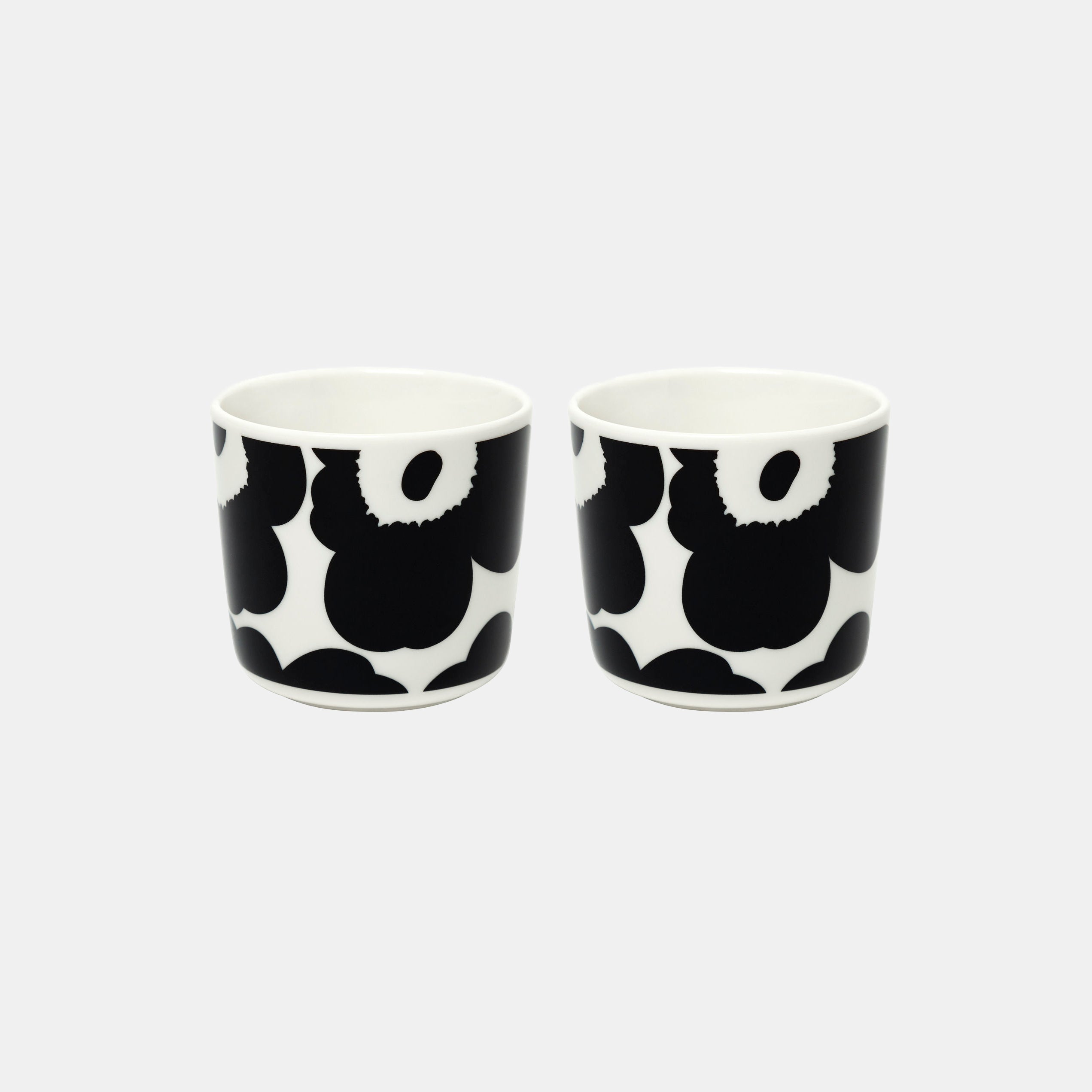 Marimekko - Oiva / Unikko coffee cup 2dl, without handle, 2 pcs - Black –  Outdo Homestore