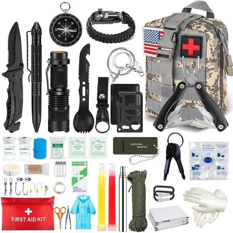 Kit de survie militaire de Survie - Kit de Survie Essentials - Kit de survie  