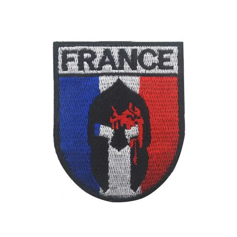Acheter Patch drapeau français brodé avec boucle à crochet, emblème  national français