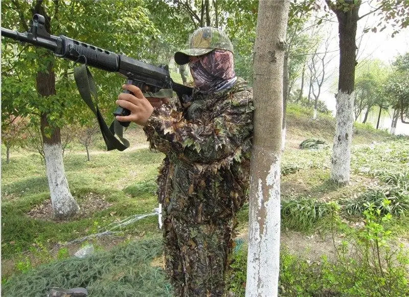 Tenue camouflage ultra légère ghillie chasse armée sniper - camouflage forêt