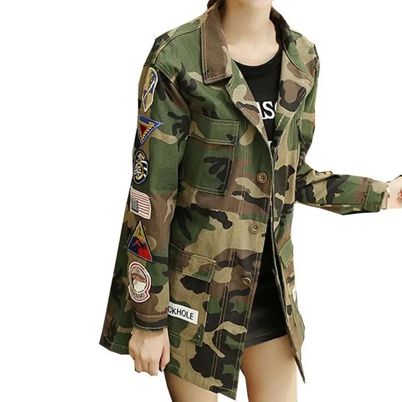 Veste militaire camouflage mode femme