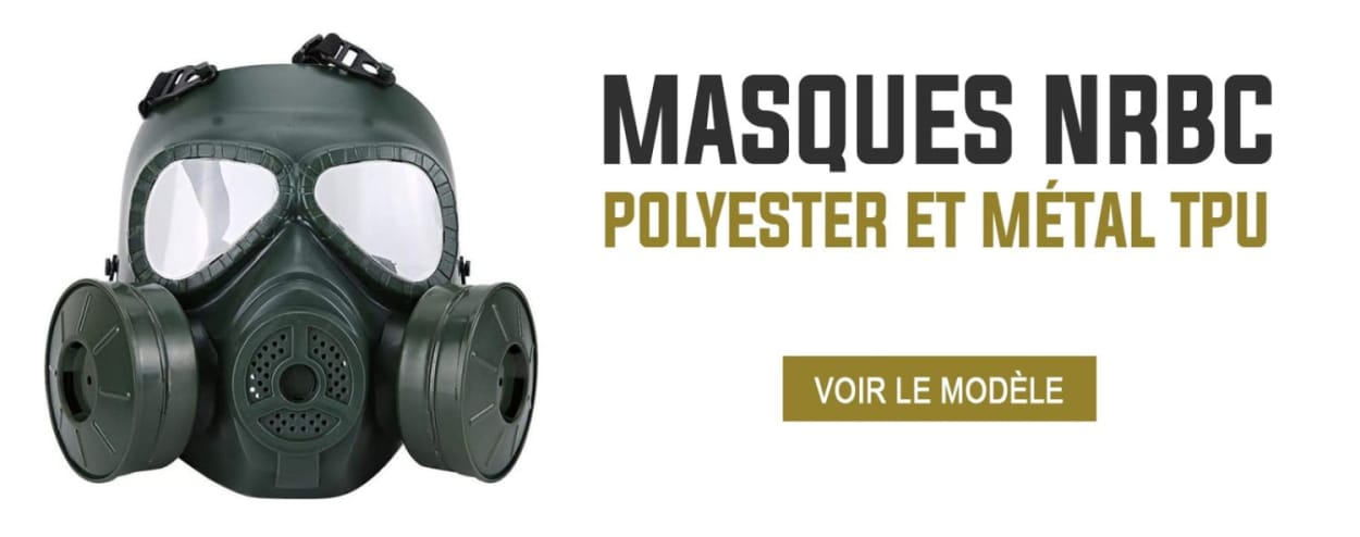 MASQUE NRBC - EN POLYESTER ET MÉTAL TPU DE HAUTE QUALITÉ - Surplus