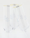 Picture of Set of 6 Little Flower Engraved Champagne Glasses