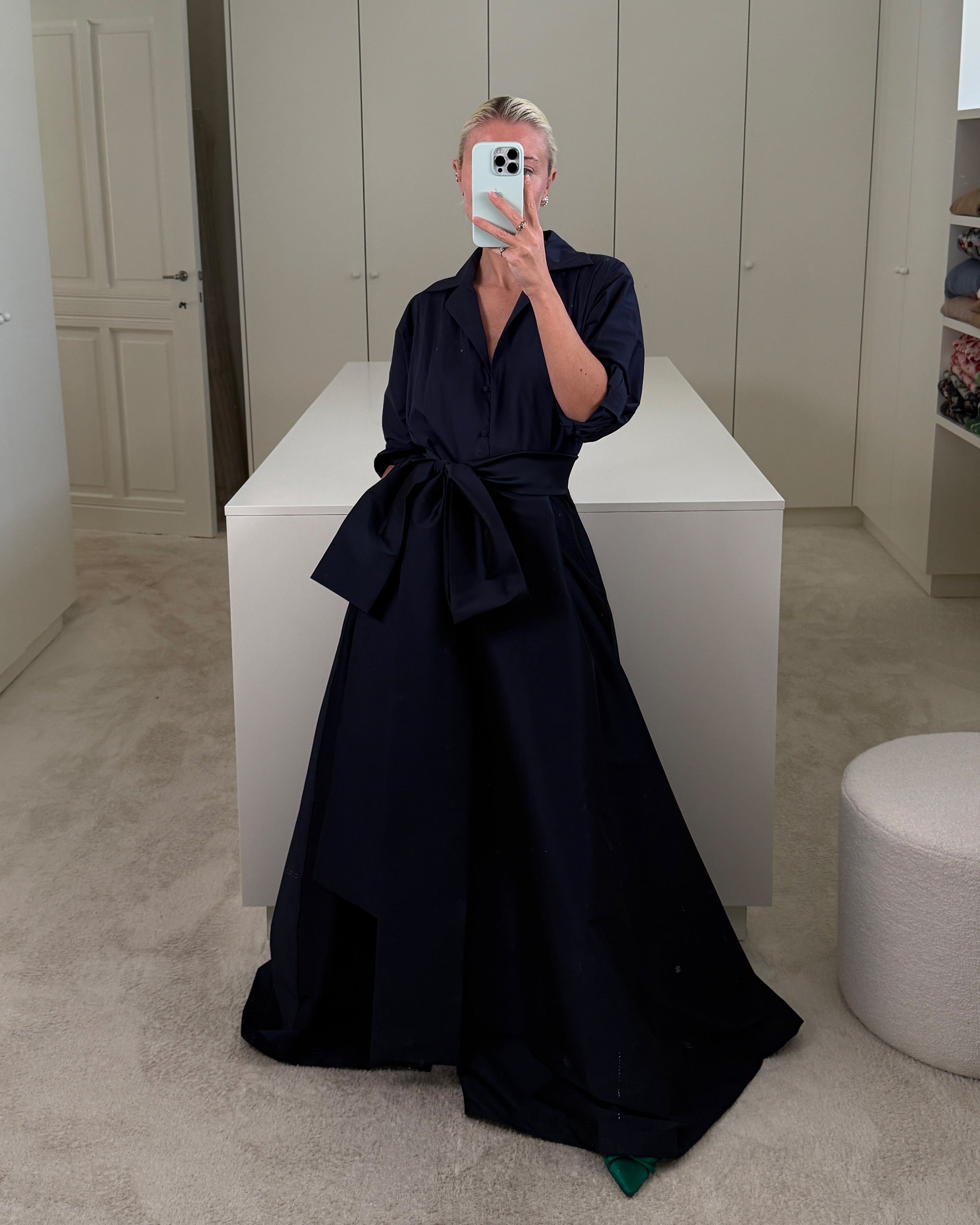 ワンピース BERNADETTE 'Bailey' dress White/Black BERNADETTE Bailey taffeta midi dress | Harvey Nichols