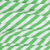 Swatch of color Grass green and ivory stripes