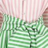 Swatch of color Grass green & Ivory stripes + Blush pink & Ivory stripes