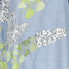 Swatch of color Ivory lilacs embroidery on soft blue